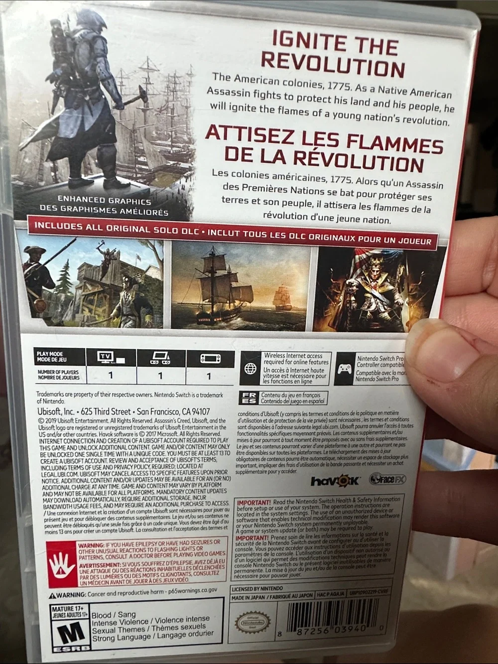 Nintendo Assassin's Creed III Remastered - White, Red, Gray